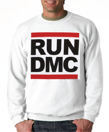 Run Dmc Logo White Crewneck Sweatshirt - TshirtNow.net