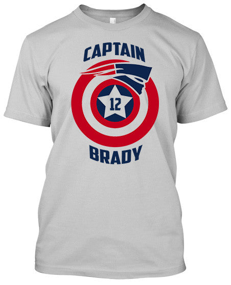 NFL Patriots Captain Brady White Tshirt - TshirtNow.net - 1