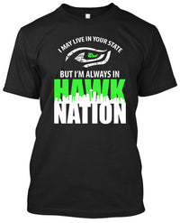Thumbnail for NFL Seattle Seahawks Hawk Nation Black Tshirt - TshirtNow.net - 1