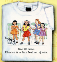 Thumbnail for Childhood See Cherise. Cherise is a Fine Nubian Queen White Tshirt - TshirtNow.net