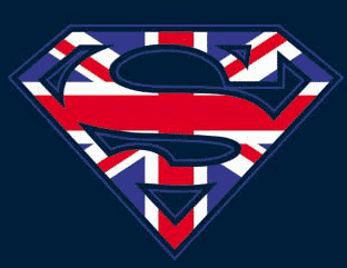 Superman British Flag Logo Navy Tshirt - TshirtNow.net - 1