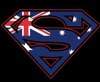 Superman Australian Flag Logo Black Tshirt - TshirtNow.net - 3
