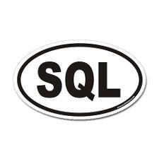 Sql Oval Decal: 3" Tall X 5" Wide Black Print on White Oval Background Vinyl - TshirtNow.net