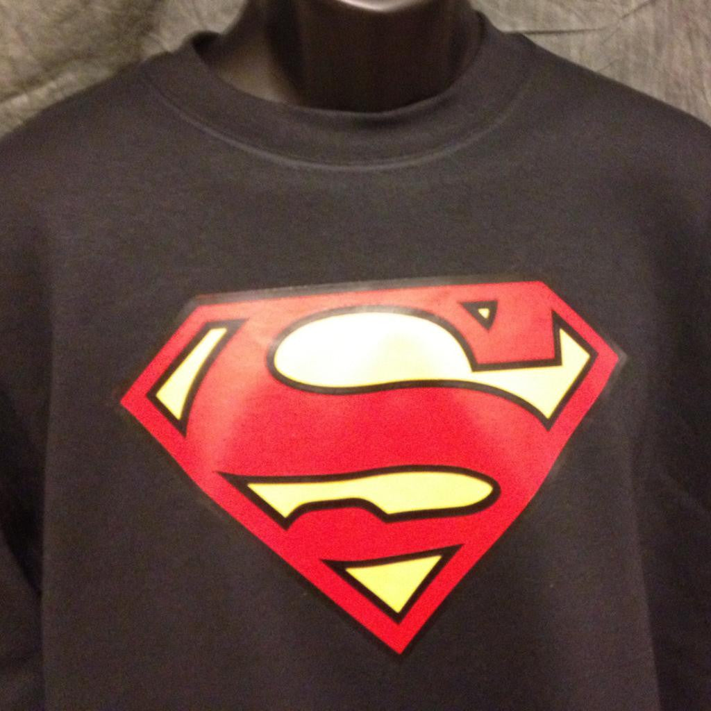 Superman Classic Logo Black Crewneck Sweatshirt - TshirtNow.net - 3