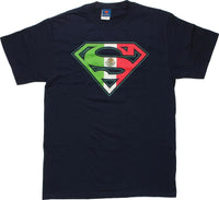 Thumbnail for Superman Mexican Flag Logo Black Tshirt - TshirtNow.net - 2