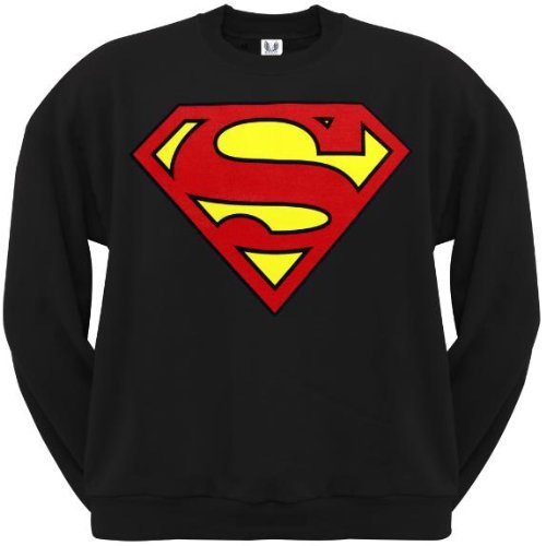 Superman Classic Logo Black Crewneck Sweatshirt - TshirtNow.net - 1