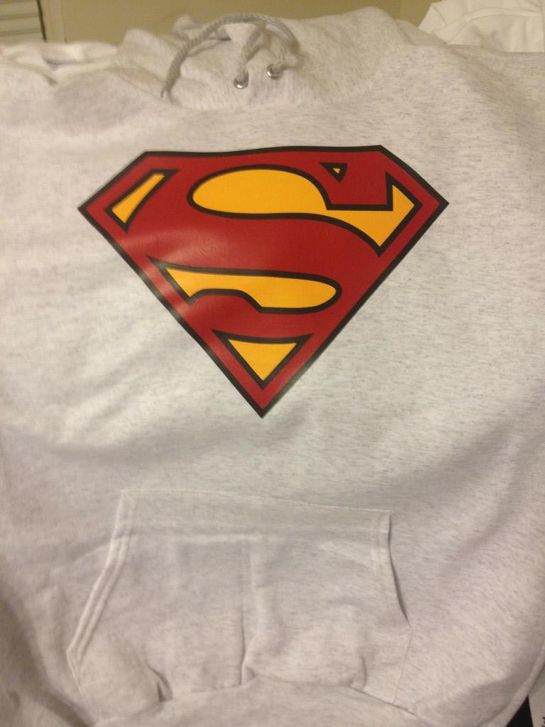 Superman Logo Grey Hoody Hoodie - TshirtNow.net - 3