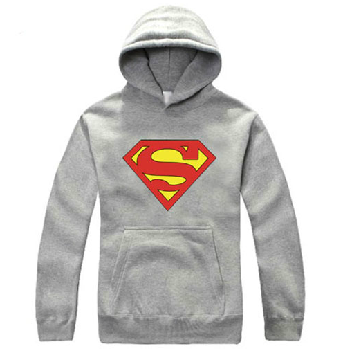 Superman Logo Grey Hoody Hoodie - TshirtNow.net - 1