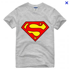Superman Classic Logo on Ash Grey Tshirt - TshirtNow.net