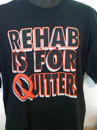 Thumbnail for Rehab is For Quitters Tshirt: Black Colored Tshirt - TshirtNow.net - 1
