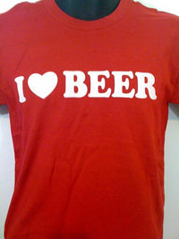 Thumbnail for I [Heart] Beer Tshirt: Red Colored Tshirt - TshirtNow.net - 1
