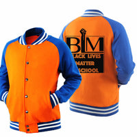 Thumbnail for Black Lives Matter - Men's Thick Cotton Fleece Zipper Fitted Baseball Jacket