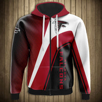 Thumbnail for NFL 3D Striped Team Logo Zippered Hoodie