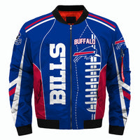 Thumbnail for NFL Team Logo Men's Zippered Quilted Jacket