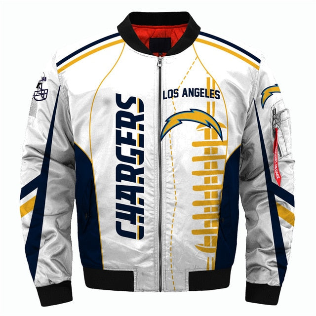 NFL Team Logo Men's Zippered Quilted Jacket