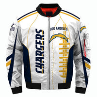 Thumbnail for NFL Team Logo Men's Zippered Quilted Jacket