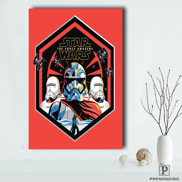 Spray Painted Silk Fabric Customized Vintage Star War Posters