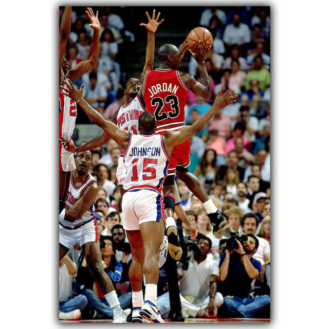 NBA Michael Jordan Basketball Sports Silk Canvas Poster Print Wall Art