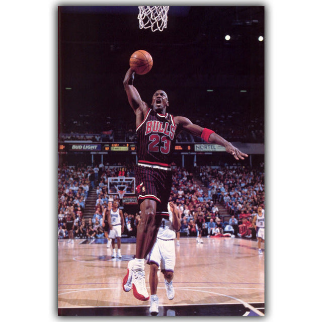 NBA Michael Jordan Basketball Sports Silk Canvas Poster Print Wall Art