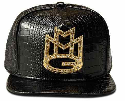 Fashion Baseball Leather Snapback with Gold Rhinestone Maybach Logo MMG Cap - TshirtNow.net - 5