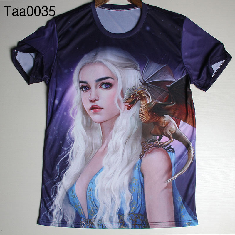 Game Of Thrones Danys Targaryen Dragon Portrait Allover Print Tshirt - TshirtNow.net