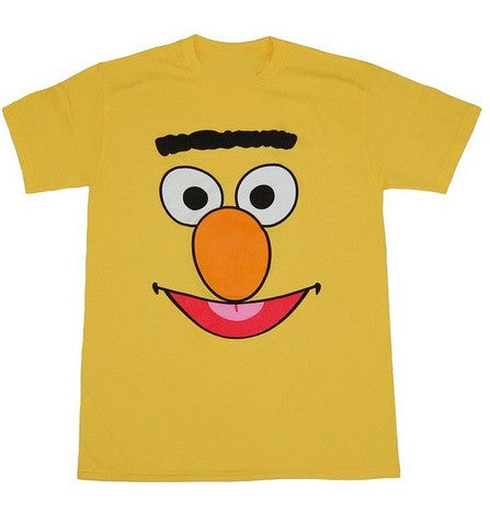 Sesame Street Bert Face T-Shirt Yellow Bert Tshirt - TshirtNow.net
