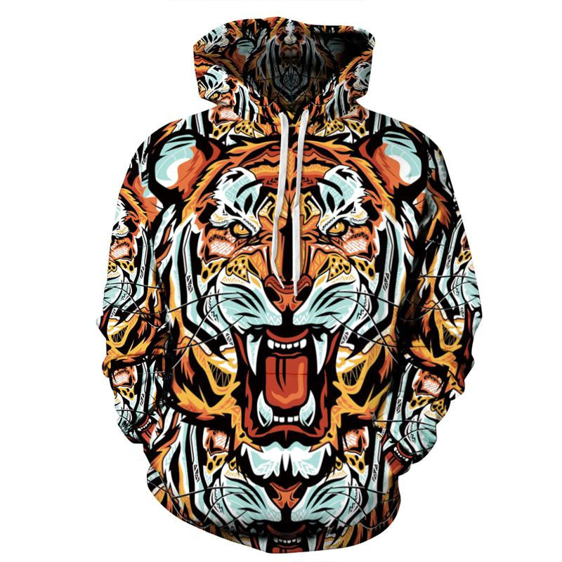 Mandala Tiger Allover 3D Print Hoodie