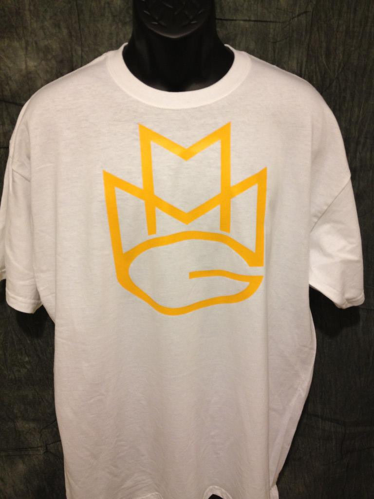 Maybach Music Group Tshirt: White with Yellow Print - TshirtNow.net - 2
