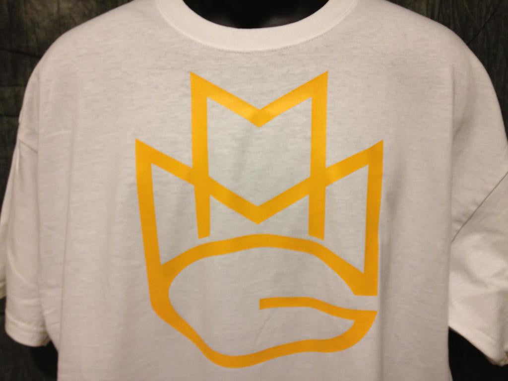 Maybach Music Group Tshirt: White with Yellow Print - TshirtNow.net - 1