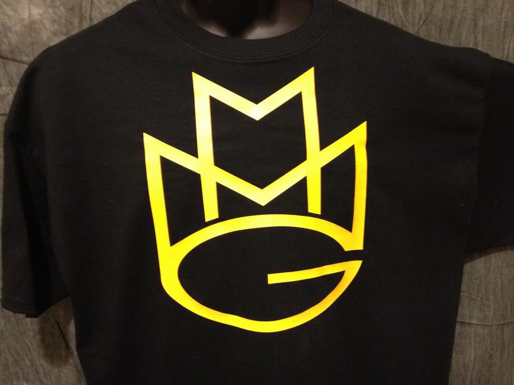 Maybach Music Group Tshirt: Black with Yellow Print - TshirtNow.net - 1