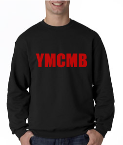 Ymcmb Crewneck Sweatshirt: Black With Red Print - TshirtNow.net - 1