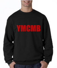 Thumbnail for Ymcmb Crewneck Sweatshirt: Black With Red Print - TshirtNow.net - 1