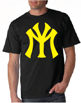 Young Money YM Logo Tshirt: Black with Yellow Print - TshirtNow.net