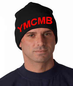 Young Money YMCMB Beanie: Black with Red Print - TshirtNow.net - 1