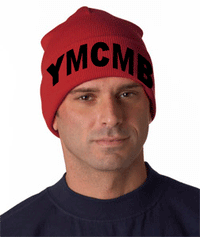 Thumbnail for Young Money YMCMB Beanie: Red with Black Print - TshirtNow.net - 1