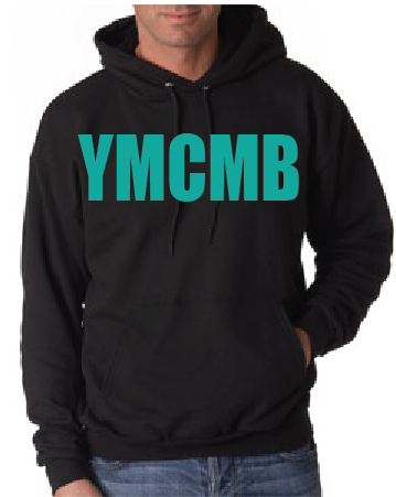 Ymcmb Hoodie: Black With Teal Print - TshirtNow.net