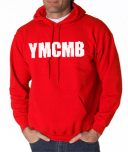 Red YMCMB Hoodie With White Print - TshirtNow.net - 1