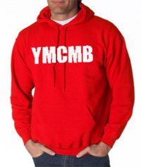 Thumbnail for Red YMCMB Hoodie With White Print - TshirtNow.net - 1