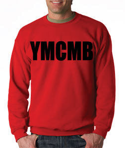 Red Ymcmb Crewneck Sweatshirt With Black Print - TshirtNow.net - 1