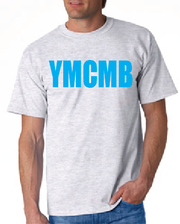 Ymcmb Tshirt: Ash With Teal Print - TshirtNow.net