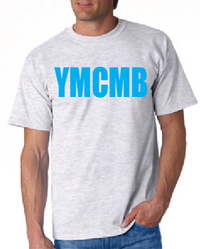 Thumbnail for Ymcmb Tshirt: Ash With Teal Print - TshirtNow.net