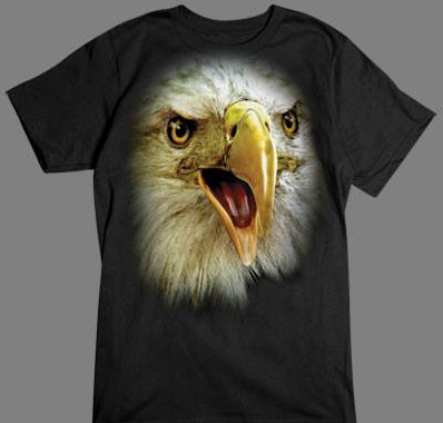 Bald Eagle Face tshirt Black Tshirt - TshirtNow.net