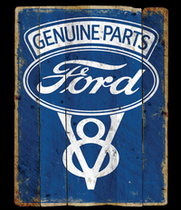 Thumbnail for Ford Genuine Parts V8 Logo Vintage Sign Tshirt - TshirtNow.net - 2