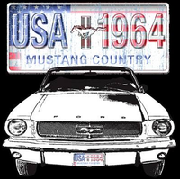 Thumbnail for Ford Mustang Country w/ Crest Tshirt - TshirtNow.net - 2