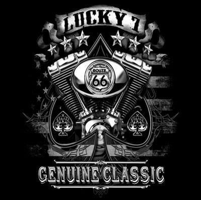 Lucky 7 Biker Tshirt - TshirtNow.net - 2