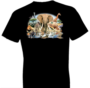 African Oasis Black Tshirt With Oversized Print - TshirtNow.net - 1