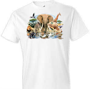African Oasis White Tshirt With Oversized Print - TshirtNow.net - 1