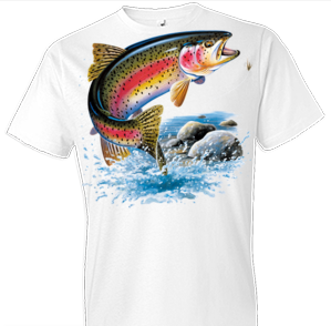 Rainbow Trout Tshirt with Oversized Print - TshirtNow.net - 1