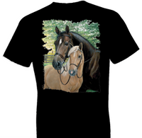 Thumbnail for Hot Shot and Ed Horse Tshirt with Oversized Print - TshirtNow.net