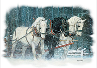Thumbnail for Snowfall Horses Tshirt - TshirtNow.net - 2